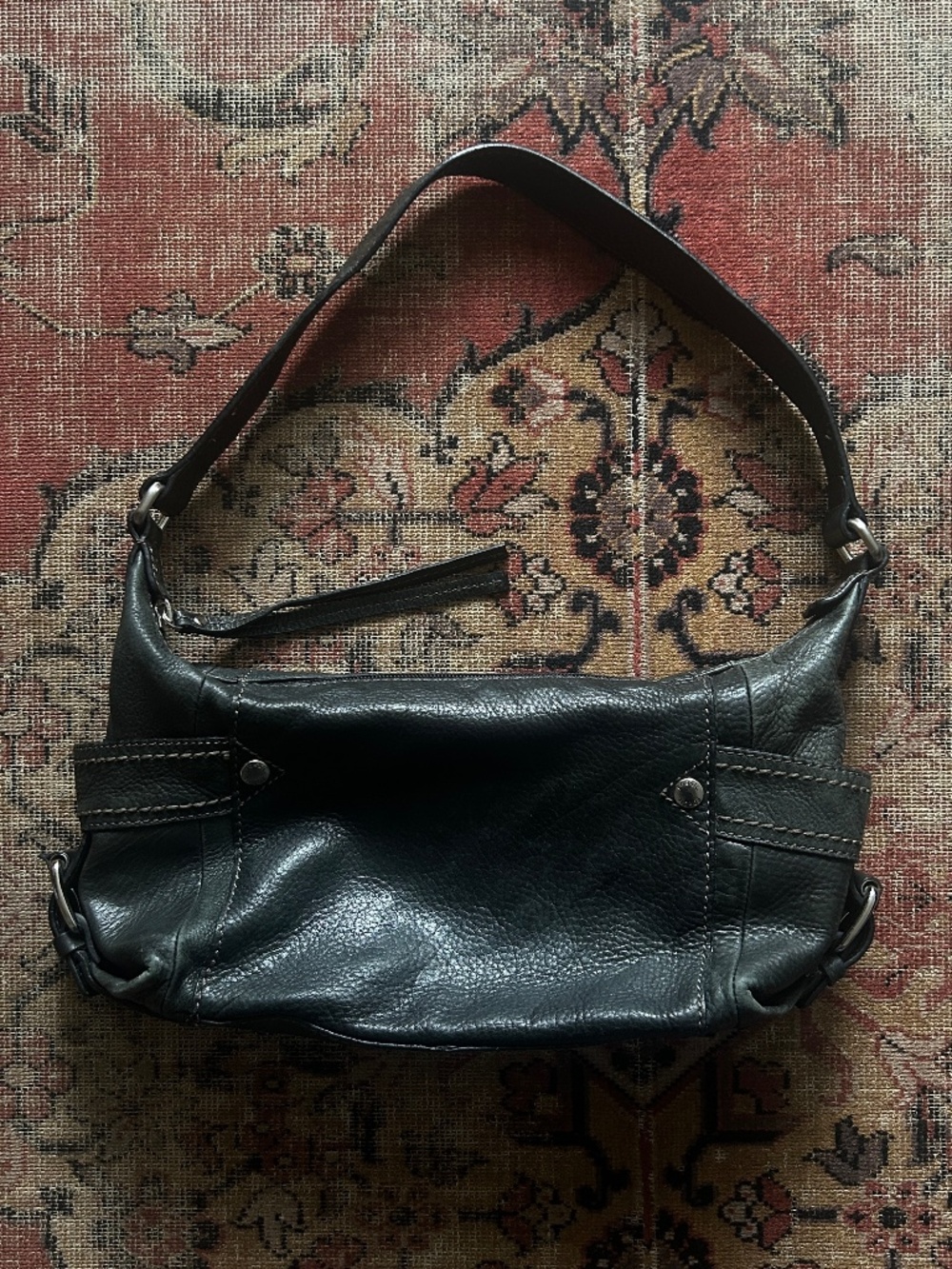 Vintage Y2K Grey Leather Mini Purse